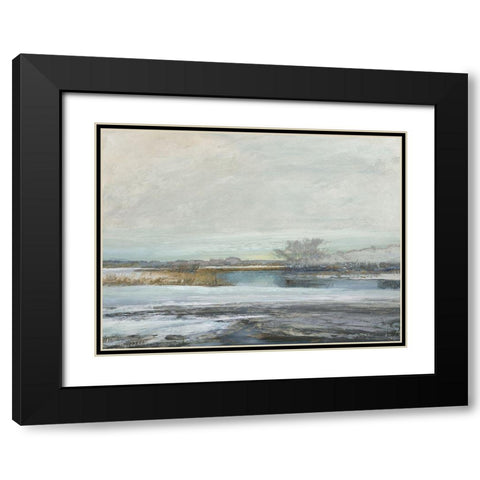 Waters Edge II Black Modern Wood Framed Art Print with Double Matting by Messina, Jake