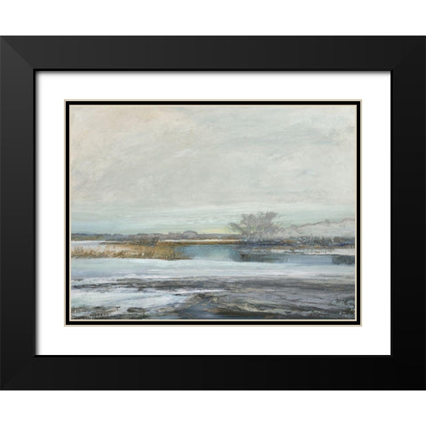 Waters Edge II Black Modern Wood Framed Art Print with Double Matting by Messina, Jake