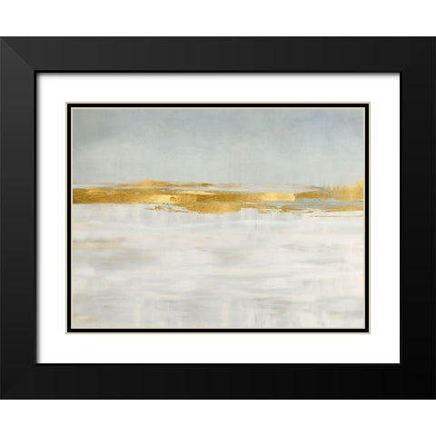 Gold Horizon I Black Modern Wood Framed Art Print with Double Matting by Messina, Jake