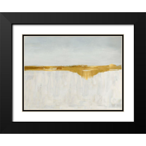Gold Horizon II Black Modern Wood Framed Art Print with Double Matting by Messina, Jake