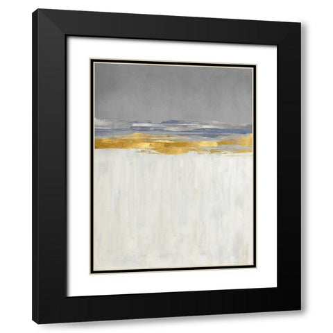 Gold and Silver I Black Modern Wood Framed Art Print with Double Matting by Messina, Jake