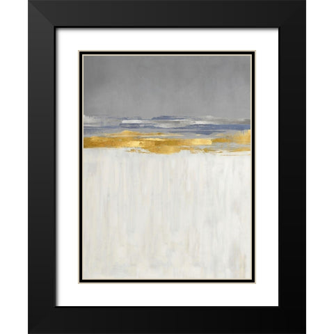 Gold and Silver I Black Modern Wood Framed Art Print with Double Matting by Messina, Jake