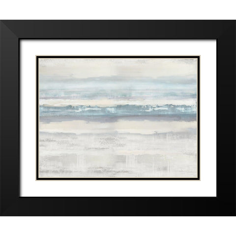 Aqua Movement Black Modern Wood Framed Art Print with Double Matting by Messina, Jake