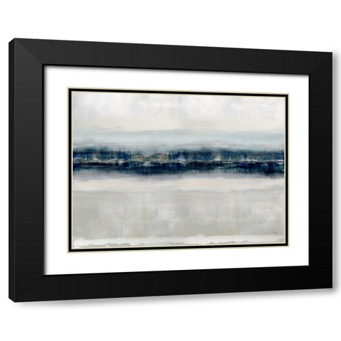 Reflections in Blue Black Modern Wood Framed Art Print with Double Matting by Messina, Jake