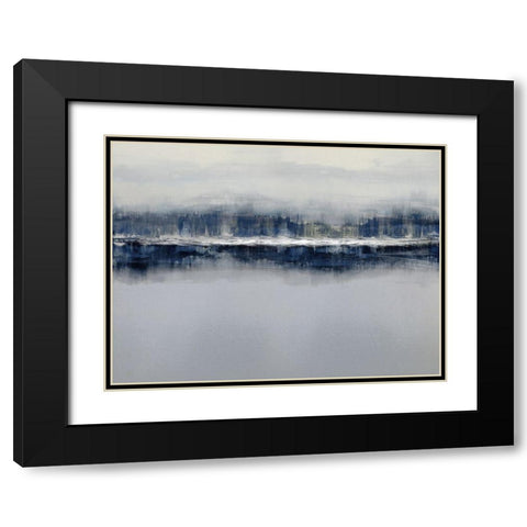 Indigo Shadows Black Modern Wood Framed Art Print with Double Matting by Messina, Jake
