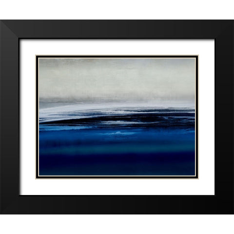 Midnight Vista Black Modern Wood Framed Art Print with Double Matting by Messina, Jake