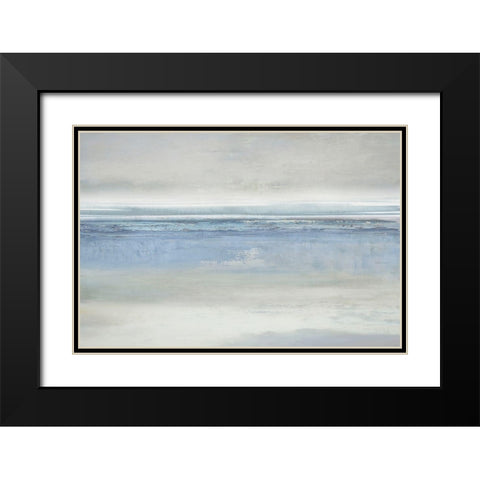 Blue Reflections Black Modern Wood Framed Art Print with Double Matting by Messina, Jake