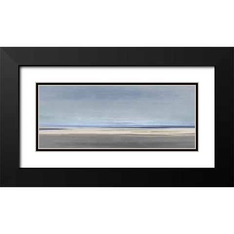 Blue Light Black Modern Wood Framed Art Print with Double Matting by Messina, Jake