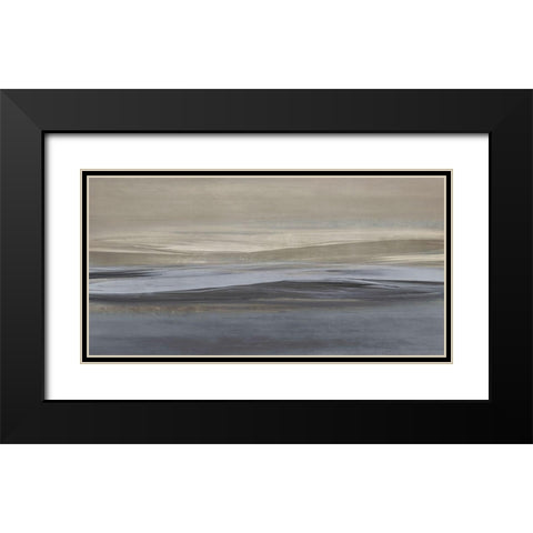 Aura Black Modern Wood Framed Art Print with Double Matting by Messina, Jake