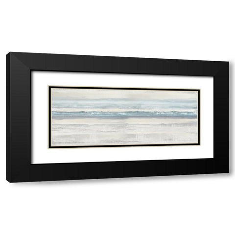 Boundless Aqua Black Modern Wood Framed Art Print with Double Matting by Messina, Jake