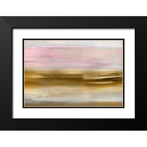 Gold Rush Pink Blush I Black Modern Wood Framed Art Print with Double Matting by Messina, Jake