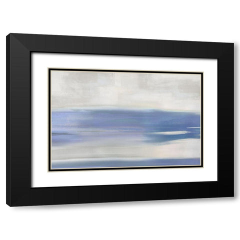 Lavender Stroke  Black Modern Wood Framed Art Print with Double Matting by Messina, Jake
