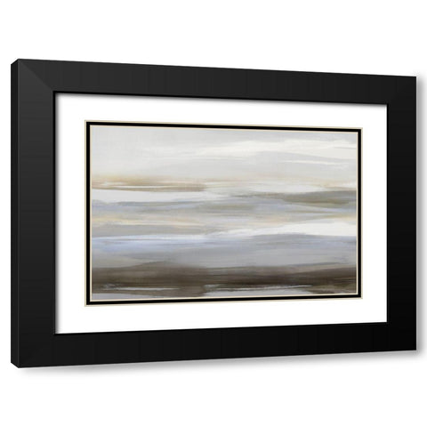 Neutral Strokes I Black Modern Wood Framed Art Print with Double Matting by Messina, Jake