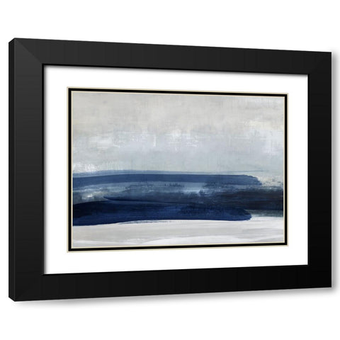 Blue View I Black Modern Wood Framed Art Print with Double Matting by Messina, Jake