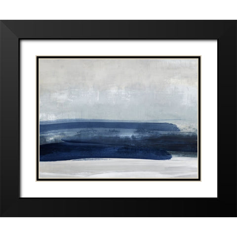 Blue View I Black Modern Wood Framed Art Print with Double Matting by Messina, Jake