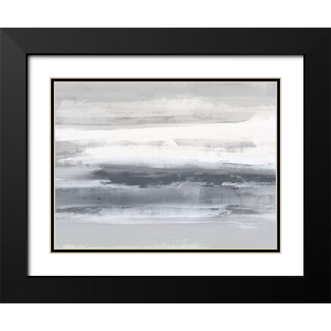 Gray Passage I Black Modern Wood Framed Art Print with Double Matting by Messina, Jake
