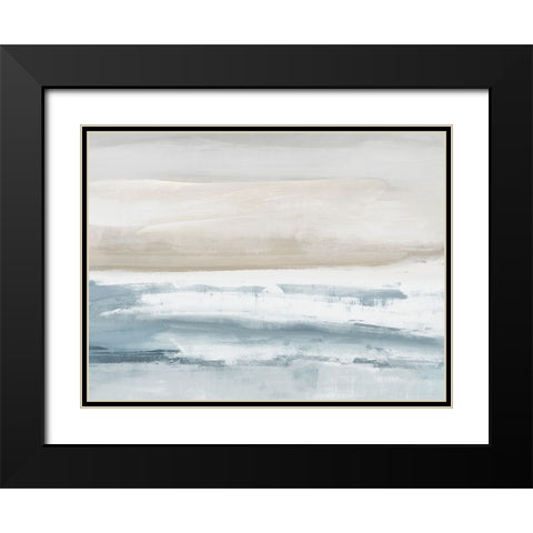 Vista Aqua Black Modern Wood Framed Art Print with Double Matting by Messina, Jake