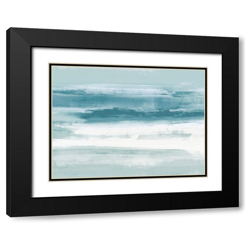 Aqua Passage I Black Modern Wood Framed Art Print with Double Matting by Messina, Jake