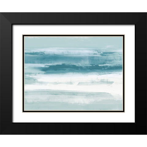 Aqua Passage I Black Modern Wood Framed Art Print with Double Matting by Messina, Jake