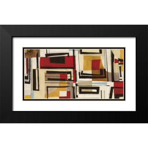 Geometry Black Modern Wood Framed Art Print with Double Matting by Gillen, Sophie