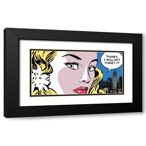 Thanks-I Will not Forget It Black Modern Wood Framed Art Print with Double Matting by Sheila B.