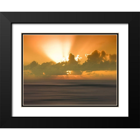 USA, Hawaii, Kauai, sunset Black Modern Wood Framed Art Print with Double Matting by Plank, Savanah