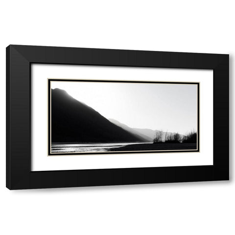 BandW glacial river Black Modern Wood Framed Art Print with Double Matting by Plank, Savanah