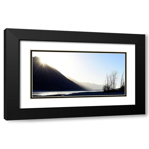 Knik River Black Modern Wood Framed Art Print with Double Matting by Plank, Savanah