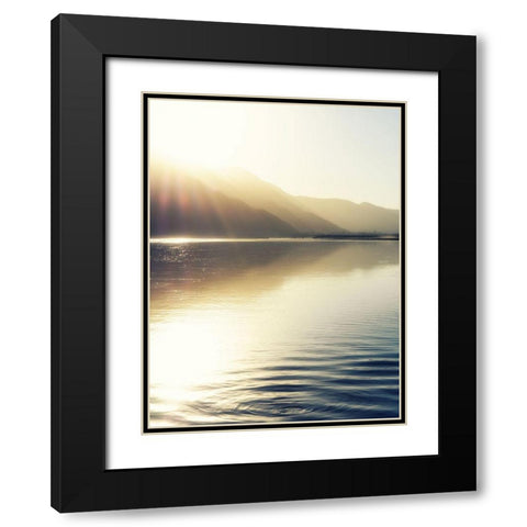Knik River scenic Black Modern Wood Framed Art Print with Double Matting by Plank, Savanah