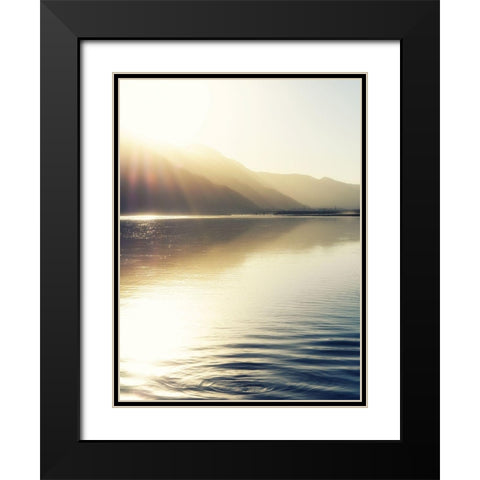 Knik River scenic Black Modern Wood Framed Art Print with Double Matting by Plank, Savanah
