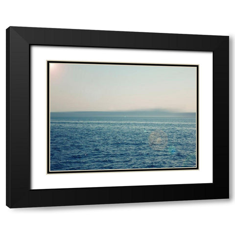Ocean abstract Black Modern Wood Framed Art Print with Double Matting by Plank, Savanah