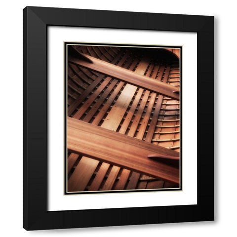 Wooden boat interior Black Modern Wood Framed Art Print with Double Matting by Plank, Savanah