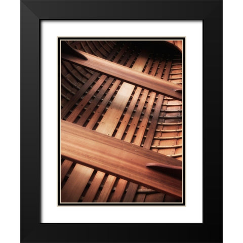 Wooden boat interior Black Modern Wood Framed Art Print with Double Matting by Plank, Savanah