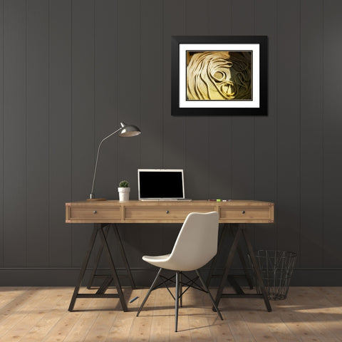 Boat line coiled Black Modern Wood Framed Art Print with Double Matting by Plank, Savanah