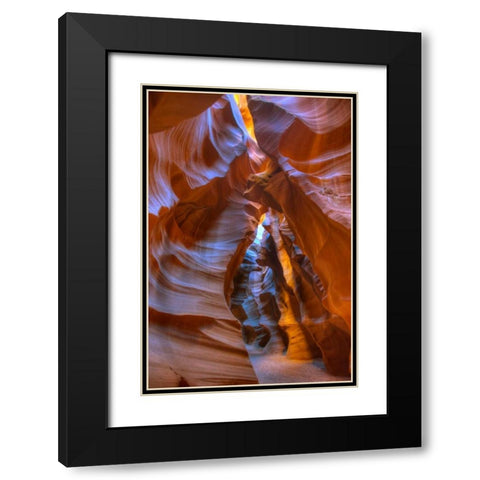 Antelope Canyon Arizona Black Modern Wood Framed Art Print with Double Matting by Bennion, Scott