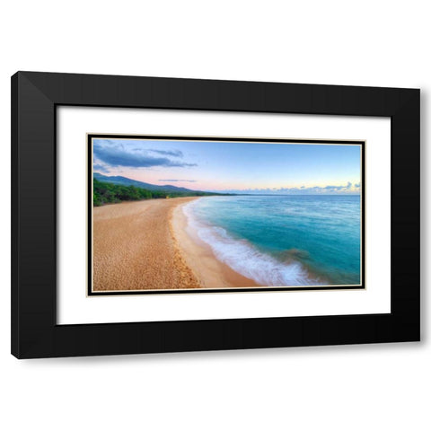 Big Beach - Maui Black Modern Wood Framed Art Print with Double Matting by Bennion, Scott
