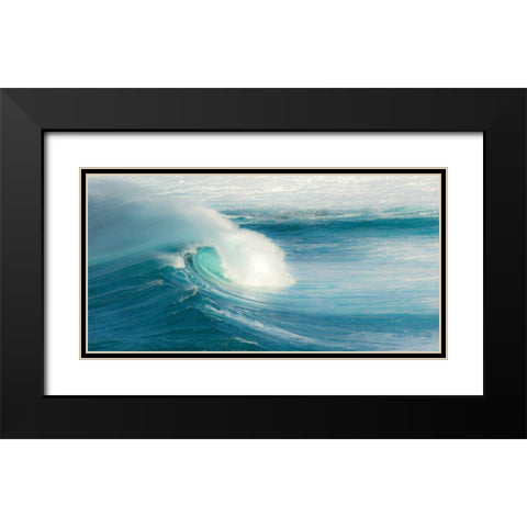 Jaws - Maui Black Modern Wood Framed Art Print with Double Matting by Bennion, Scott