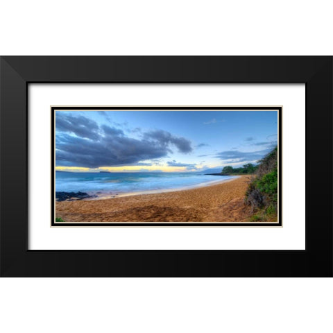 Little Beach - Maui Black Modern Wood Framed Art Print with Double Matting by Bennion, Scott