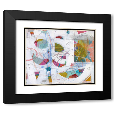Ocean Fragments Black Modern Wood Framed Art Print with Double Matting by Stevenett, Diane