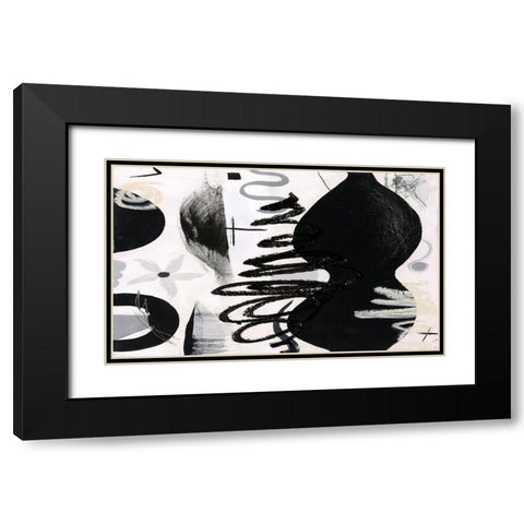 Vase With Flower Black Modern Wood Framed Art Print with Double Matting by Stevenett, Diane