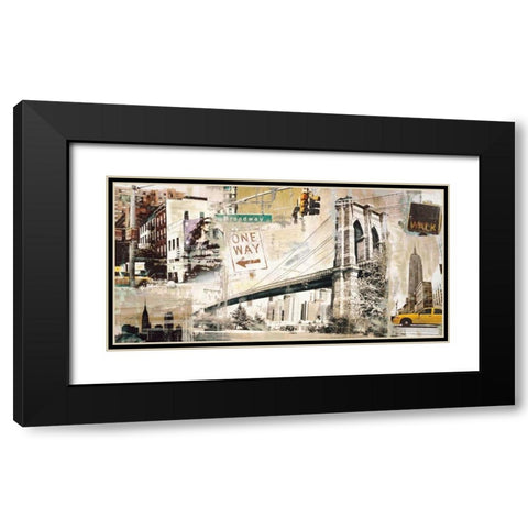 Manhattan Black Modern Wood Framed Art Print with Double Matting by Burke, Tyler