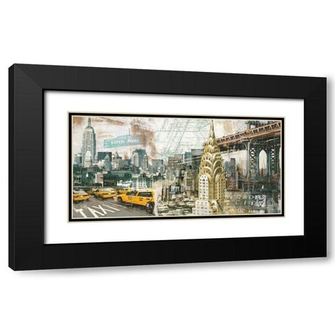 New York Black Modern Wood Framed Art Print with Double Matting by Burke, Tyler