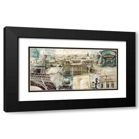 Paris Black Modern Wood Framed Art Print with Double Matting by Burke, Tyler