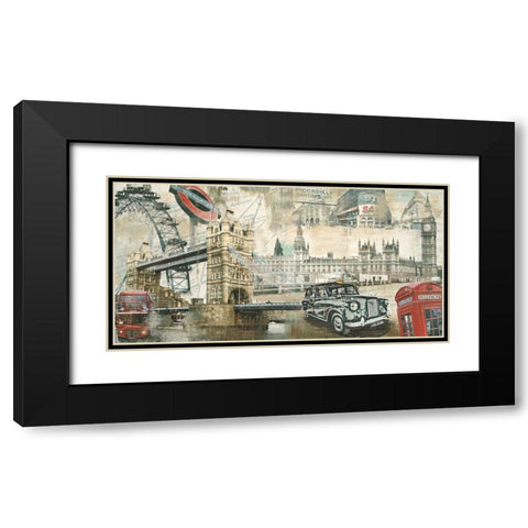 London Black Modern Wood Framed Art Print with Double Matting by Burke, Tyler