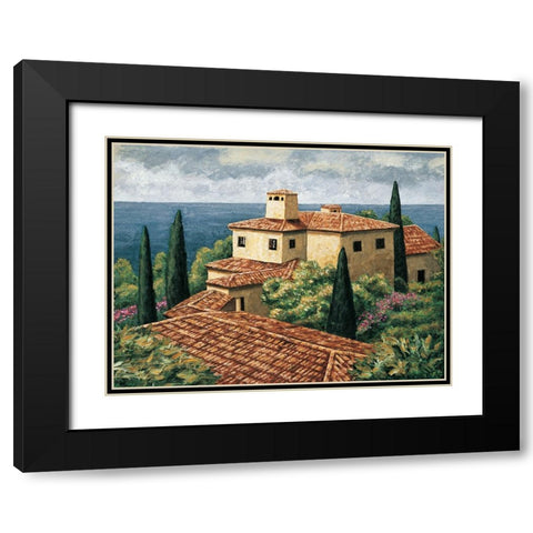 Del Mar Villa Black Modern Wood Framed Art Print with Double Matting by Young, Thomas
