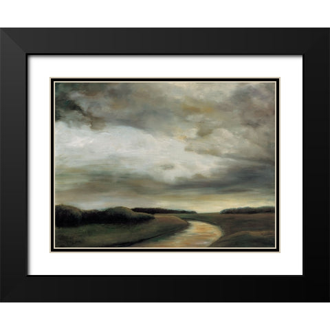 Light on the Water I Black Modern Wood Framed Art Print with Double Matting by Mitchell, Todd