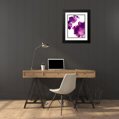 Elevate Fuchsia Black Modern Wood Framed Art Print with Double Matting by Mitchell, Lauren