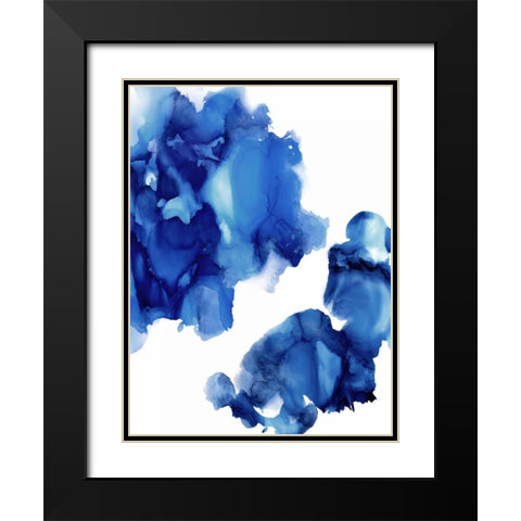 Elevate in Indigo  Black Modern Wood Framed Art Print with Double Matting by Mitchell, Lauren
