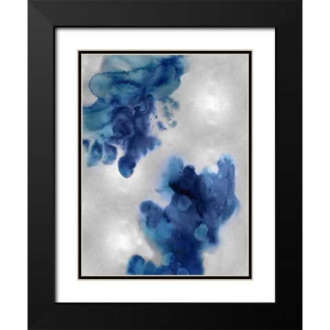 Entice in Indigo II Black Modern Wood Framed Art Print with Double Matting by Mitchell, Lauren