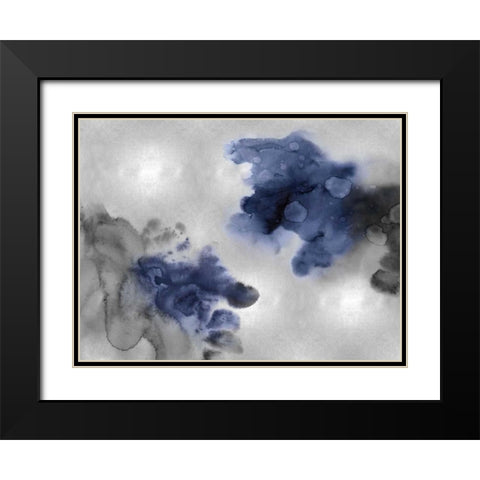 Tempting in Indigo Black Modern Wood Framed Art Print with Double Matting by Mitchell, Lauren